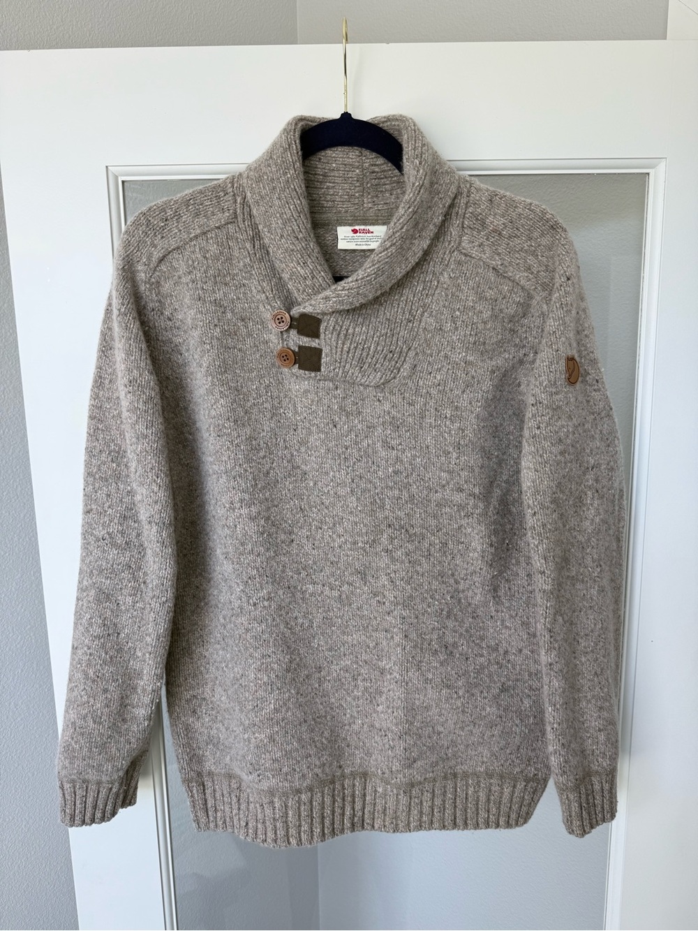 Men's Fjallraven Shawl-Collar Wool Blend Sweater